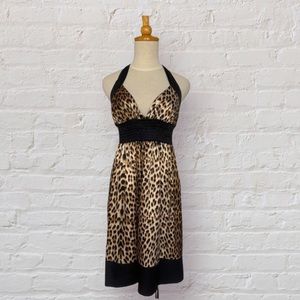 Leopard Halter Dress